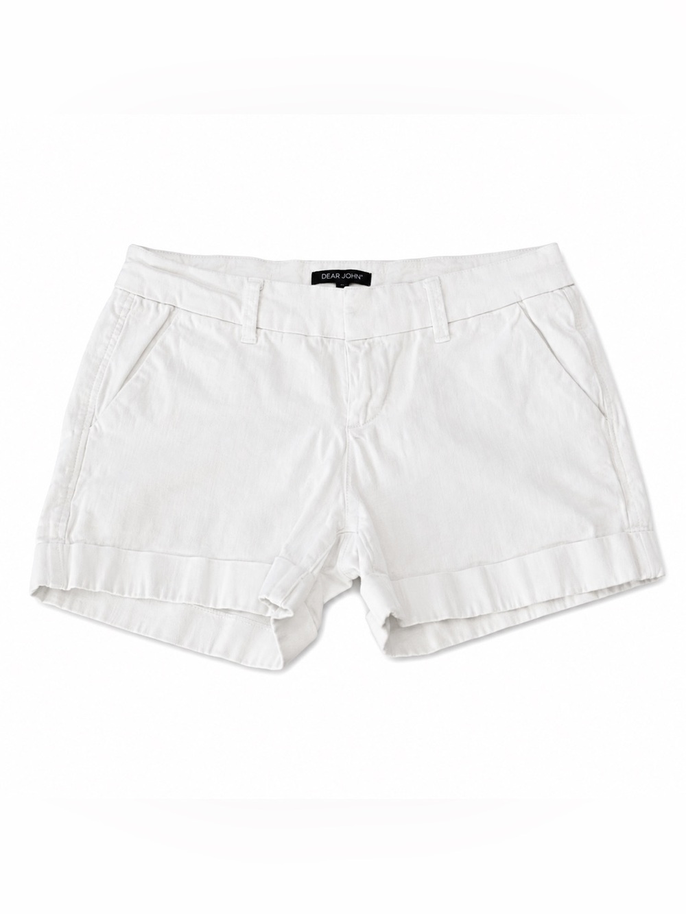 Dear John White Cotton Casual Women’s Shorts